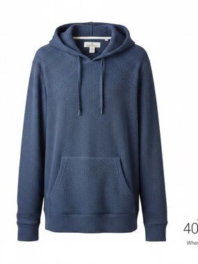 RAINFOREST Women’s Navy Waffle-Knit Hoodie